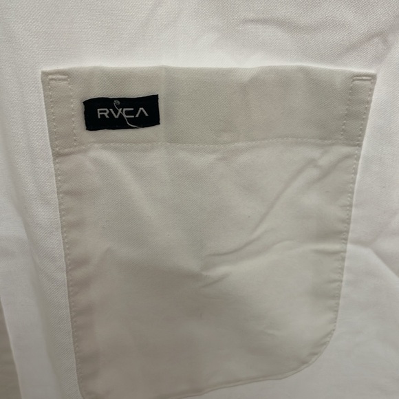 RVCA That’ll Do Stretch SS button down shirt. White. XX Large slim fit. NWT - Picture 3 of 7